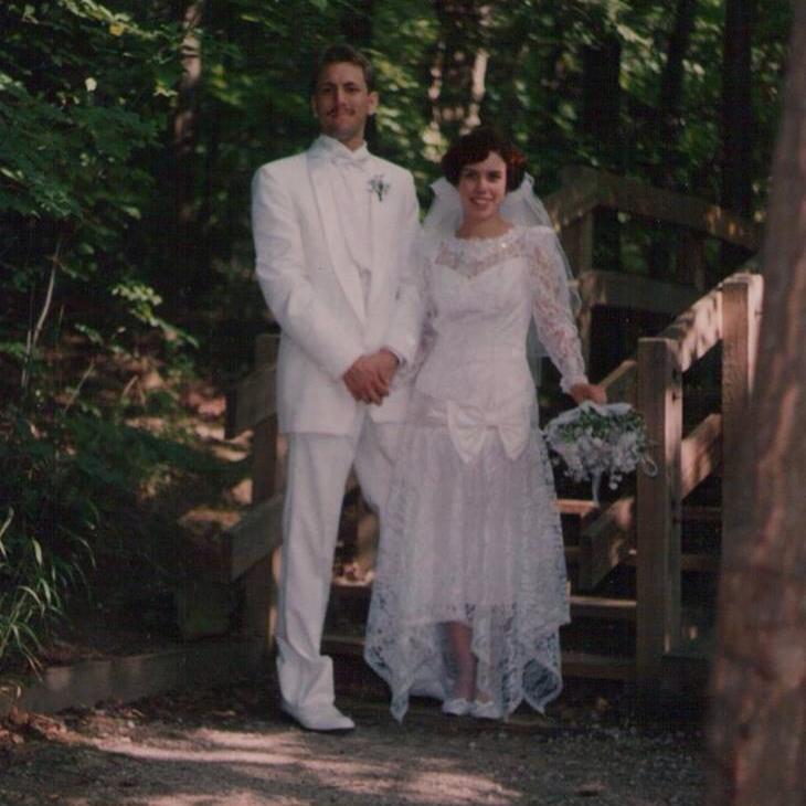 Phillip Ozak and Dana Markosky Ozak on their wedding day.
